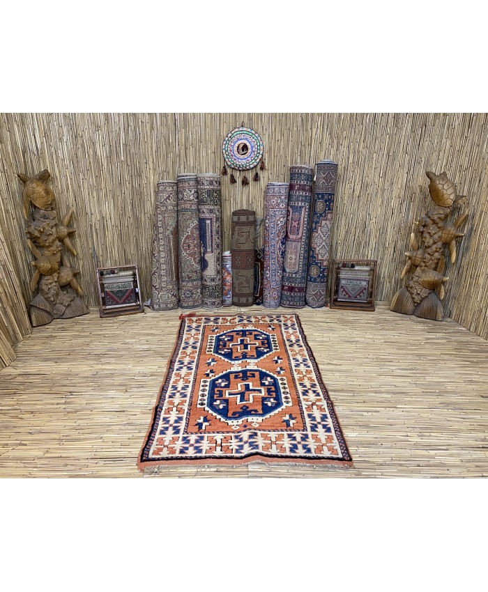 Turkish Çanakkale Ezine Nomadic Handmade Wool on Wool Carpet – FREE SHIPPING..!